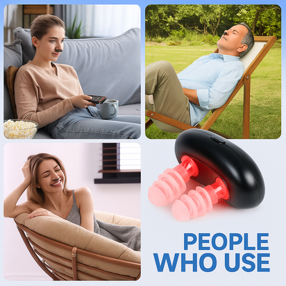 Cordless Red Light Nasal Therapy Device Rhinitis Relief Tool Low Frequency Pulse Nose Massage for Improving Nasal Ventilation