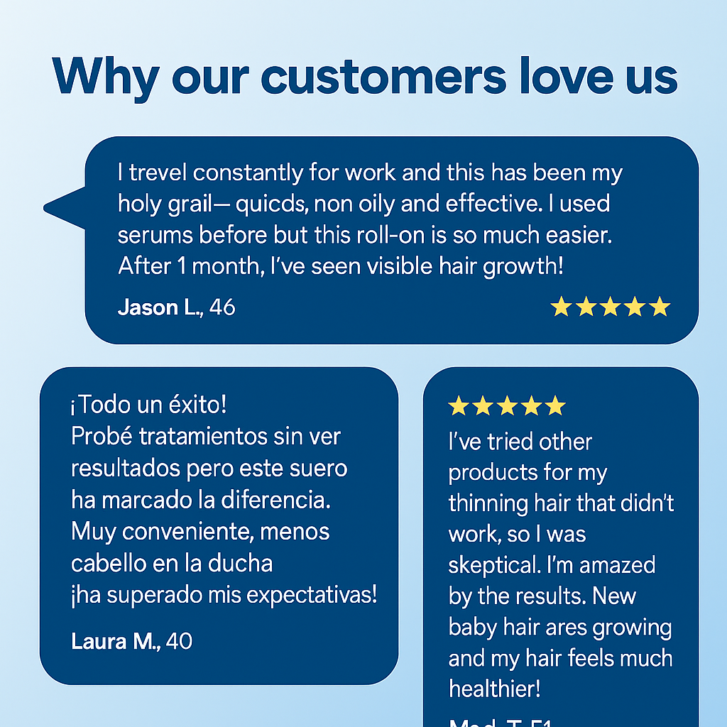 Hair Growth Roll-On Serum for Men & Women